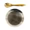 2.75" Marble Salt Cellar with Brass Spoon